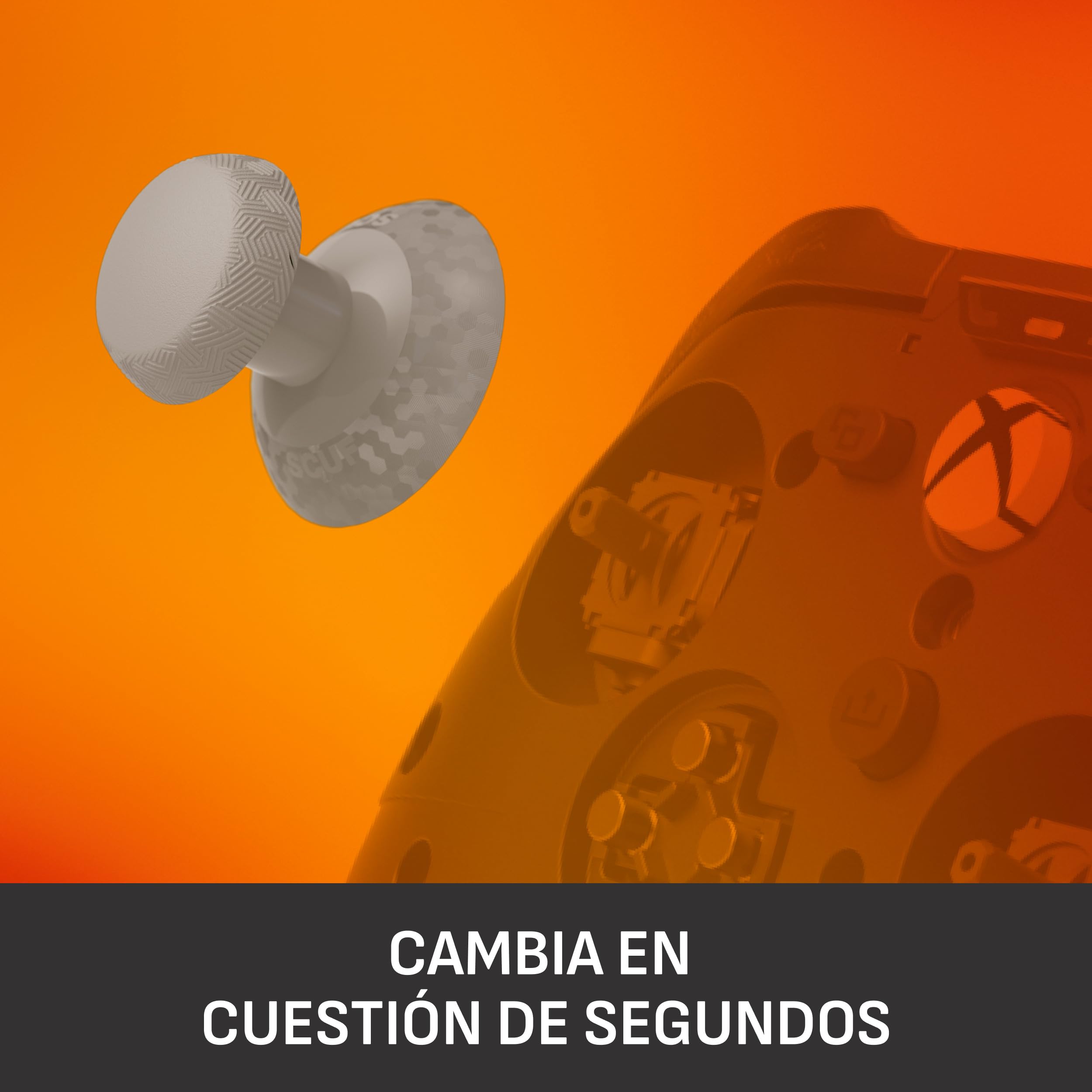 SCUF Valor Pro Kit de Sustitución del Sticks – 1 Corto Cóncavo, 1 Corto Convexo, 1 Largo Cóncavo, 1 Largo Convexo, Fácil de Intercambiar, Duradero – Gris Claro