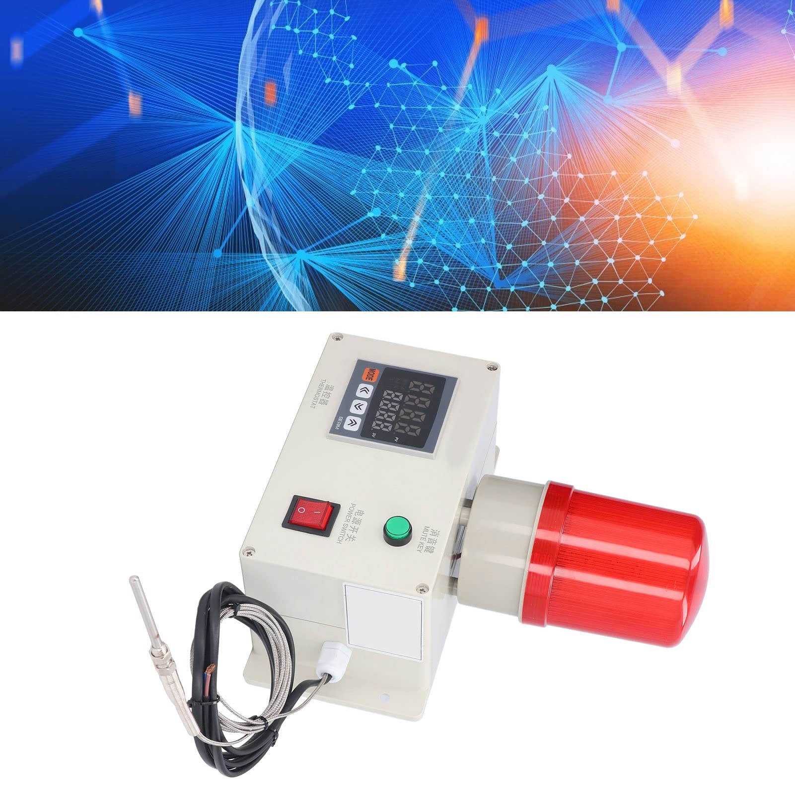 Generic Dispositivo de Control de Alarma de Temperatura con Función de Sonido Intermitente para Uso Doméstico y de Oficina en CA 220 V