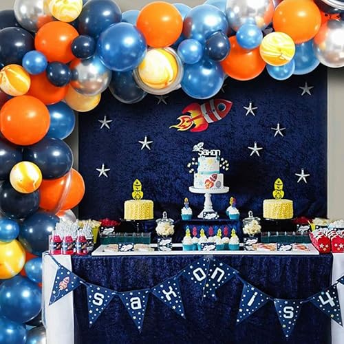 Miniatura 3 de Globos de látex naranja y blanco de 12 pulgadas, globos de confeti naranja y blanco para decoración de fiestas, paquete de 50