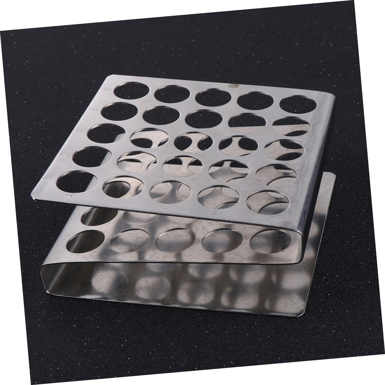 4pezzi Porta Provette Acciaio Inossidabile Z-shape Per Laboratorio Supporto Per Provetta Struttura Stabile e Compatta Per Stoccaggio e Utilizzo Di Provette Scientifiche