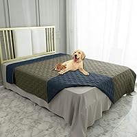 Vista 40 de Ameritex Funda impermeable para cama de perro, manta reversible para mascotas, para muebles, cama, sofá, sillón