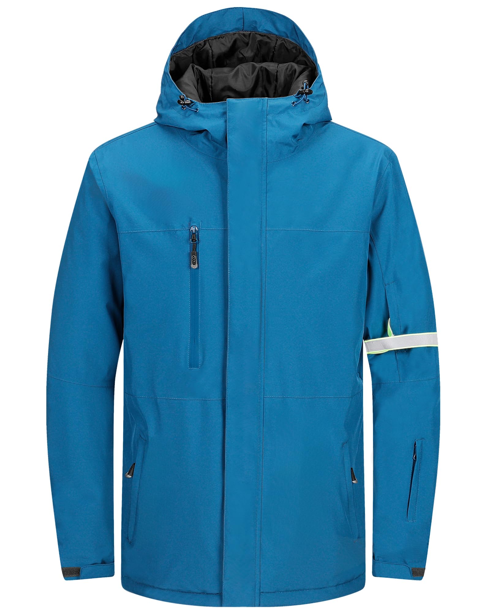 Męska kurtka narciarska, ciepła kurtka outdoorowa, wodoszczelna, wiatroszczelna, kurtka funkcyjna, oddychająca, kurtka snowboardowa, softshell z kapturem