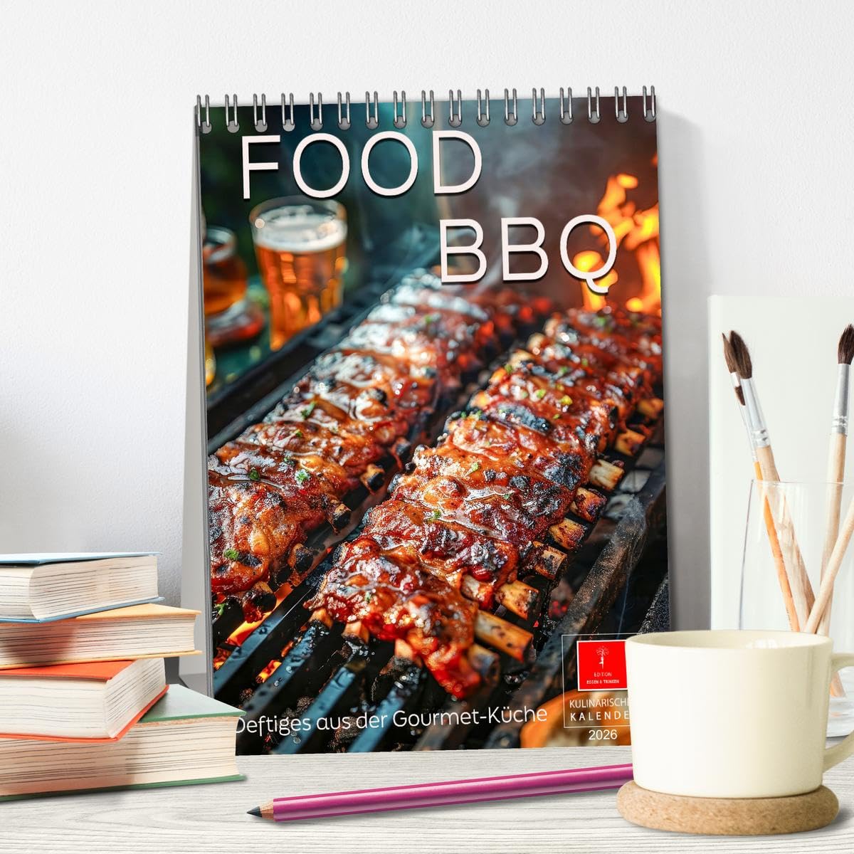 Food BBQ - Deftiges aus der Gourmet-Küche (Tischkalender 2026 DIN A5 hoch), CALVENDO Monatskalender: Grillen - ein Hochgenuss für alle Feinschmecker.