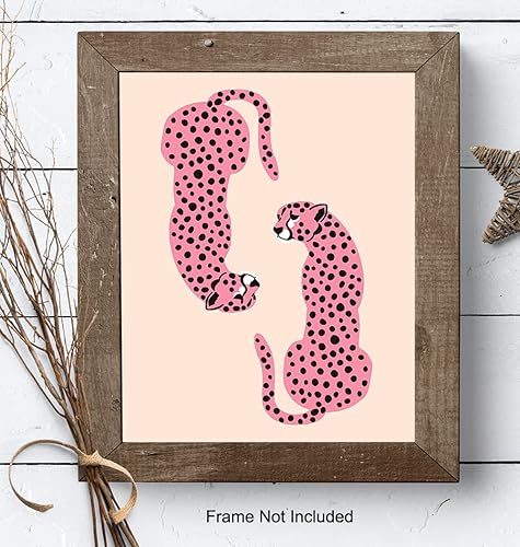 Miniatura 8 de Cheetah Print Wall Decor - Cheetah Wall Art - Aesthetic Room Decor - Minimalist Mid-century Modern Art & Print - Leopard Home Decoration - Pink