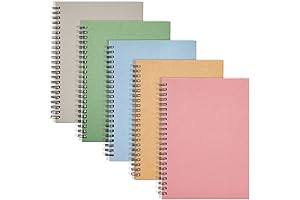 5 Pack Spiral Pocket Notebooks in Beautiful Kraft Covers