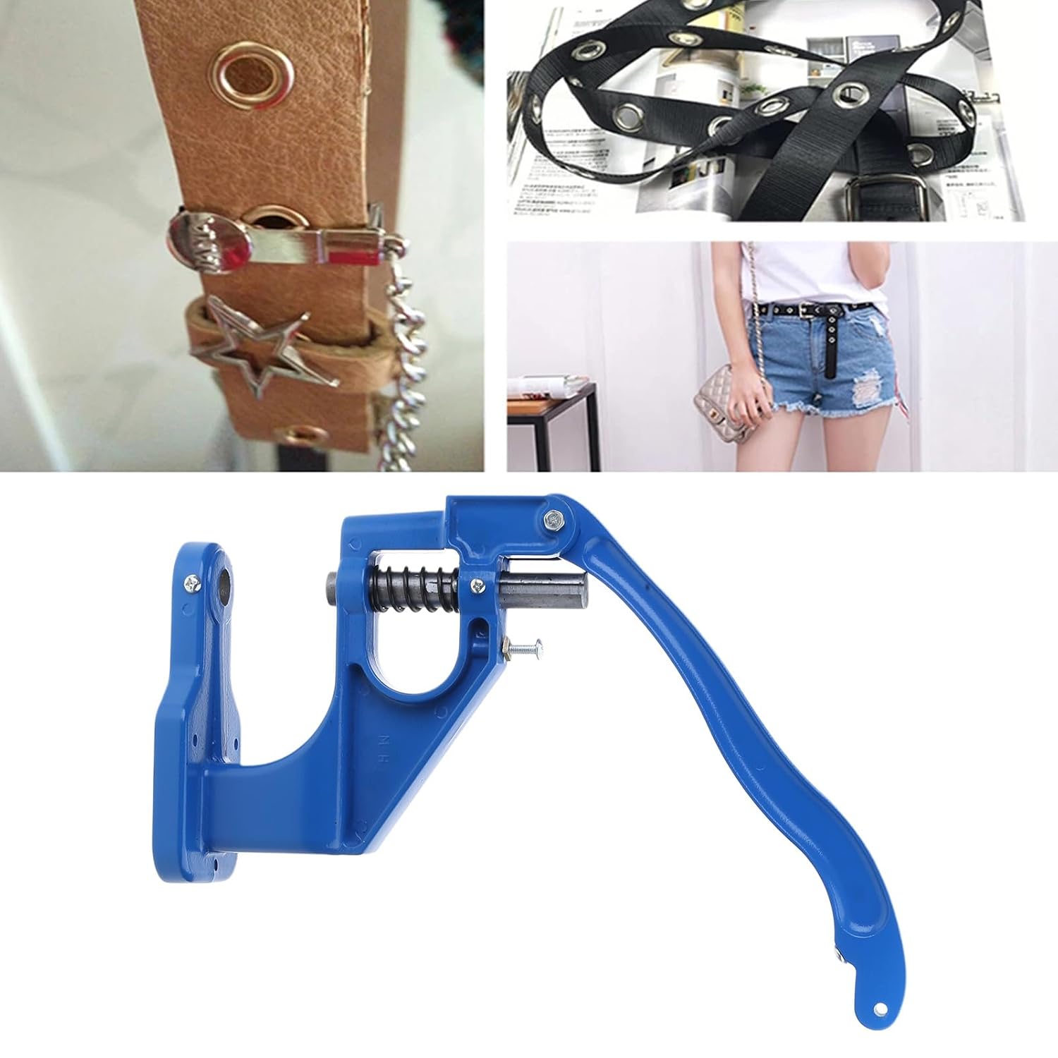 Hand Press Eyelet Machine for Grommet Rivet Installation, Metal Buttons Snaps Sewing, Aluminum