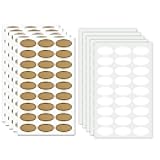 Top label Essential Oil Bottle Labels Stickers,Writabel Kraft Paper Stickers,270 Pcs Essential Oil Bottle Labels and 270 Pcs Label Protectors