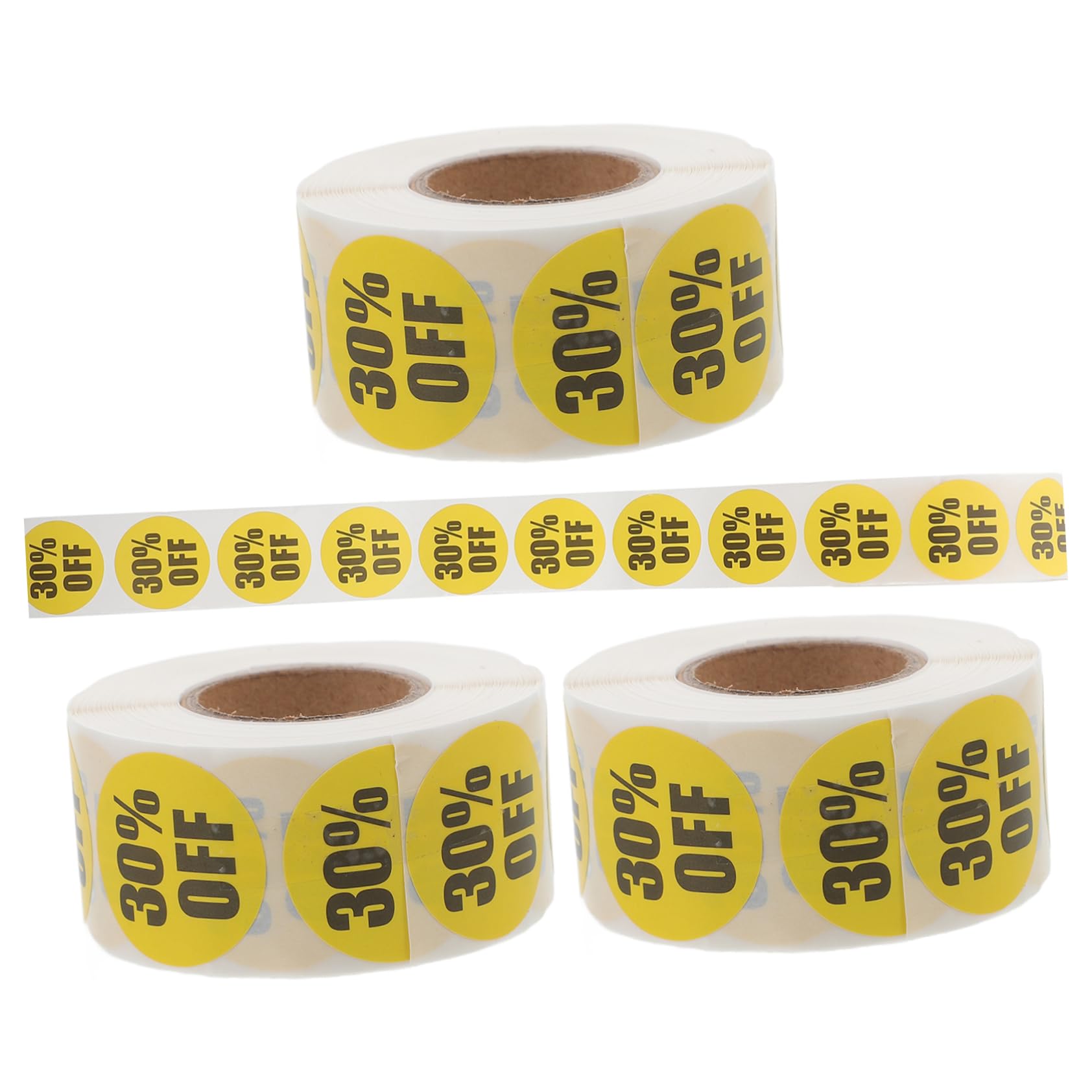 VILLCASE 3sets Logo Stickers Pricemarker Tag Stickers Scratch Off Labels Round Stickers Self-Adhesive Labels Supermarket Labels Label Stickers Retail Tags Circle Retail Stickers 3rolls*3