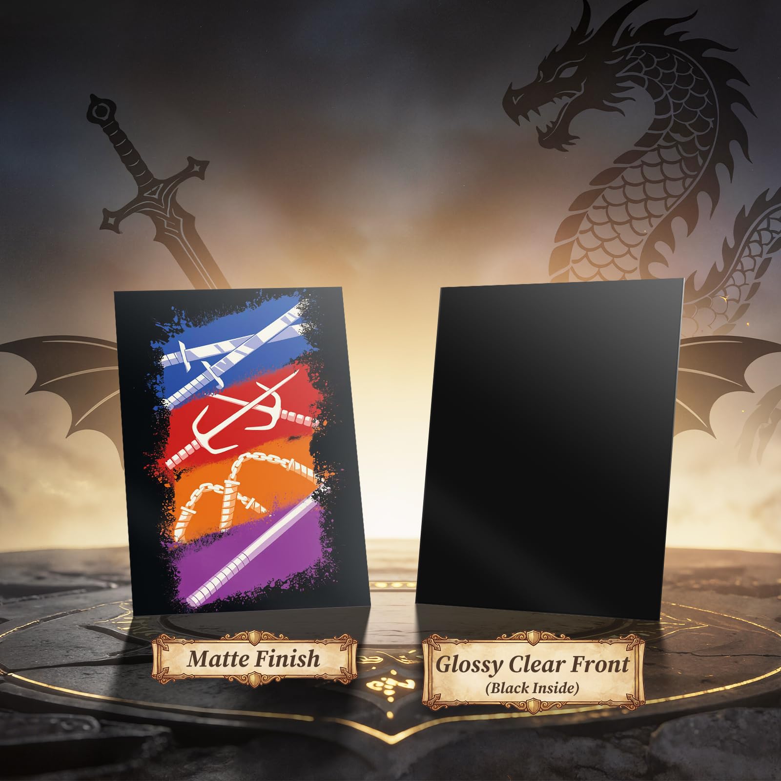 Amazon.co.jp: FUNinEDH MTGカードスリーブ - 武器4個 - マジックザ