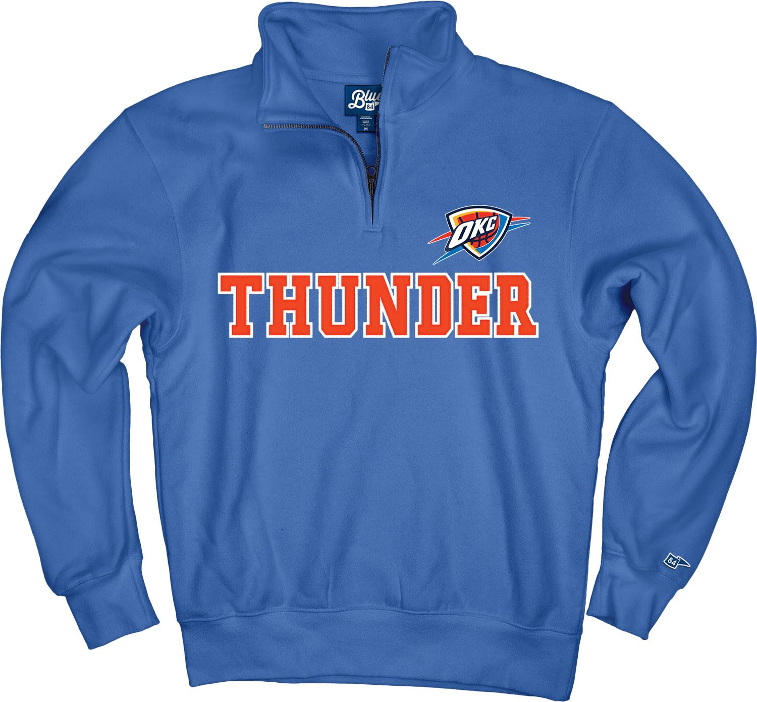 Blue 84 NBA unisex-adult Nba Officially Licensed Quarter Zip Sweatshirt Twill Embroidery