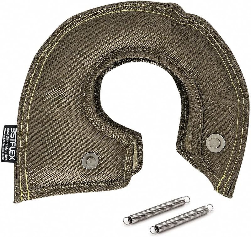 Manta térmica de titânio para turbocompressor T6 BSTFLEX com molas de travamento – 1 unidade