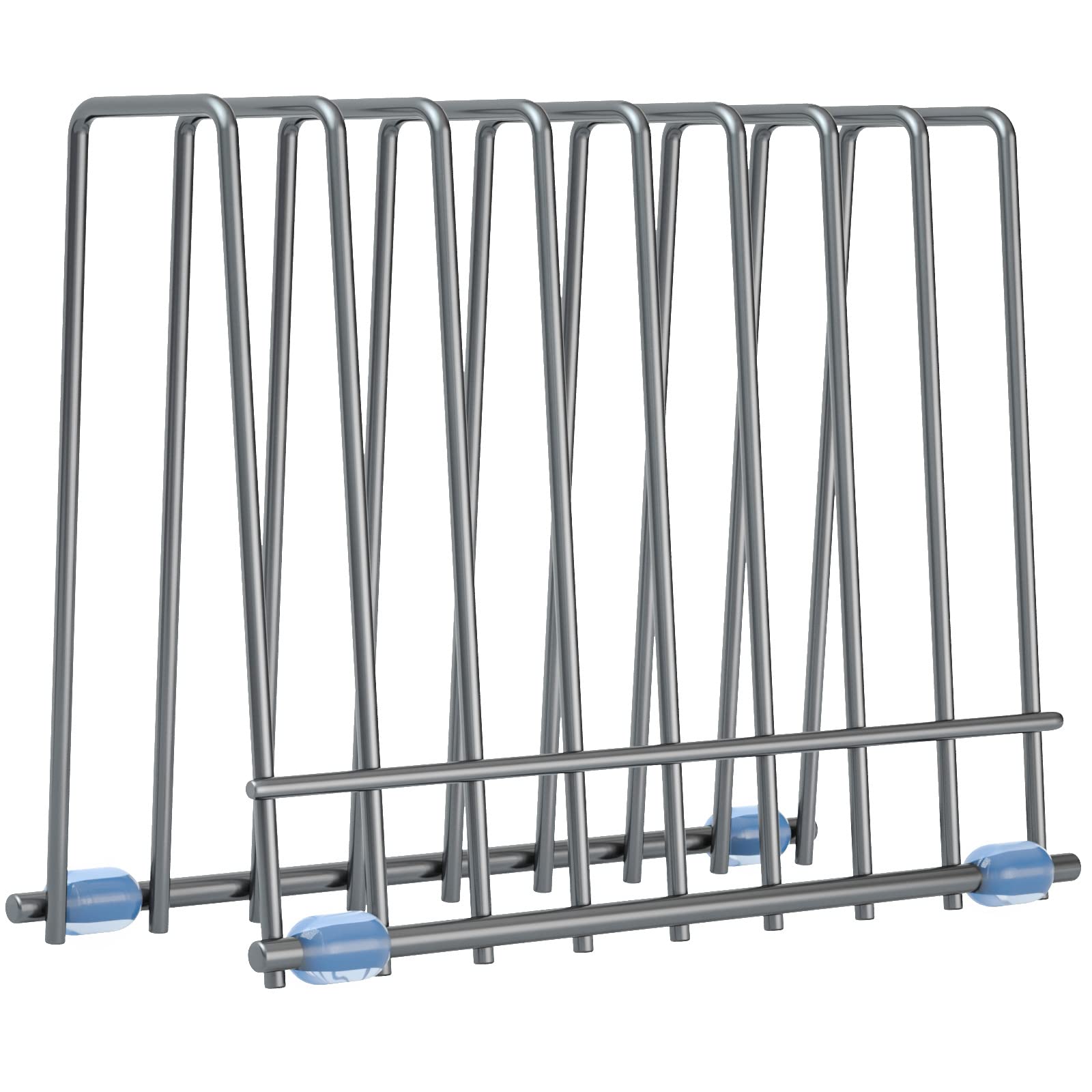 IDEATECH Reusable Silicone Bags Rack, Drying Rack for Storage Bags, Stainless Stand for Reusable Freezer Bags, File Organizer Desktop Storage Book