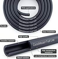 Vista 3 de Línea de combustible elástica de 9.85 ft (3. m) de longitud, 1/4 de pulgada (6.35 mm) de diámetro interno, y 20 piezas de abrazaderas de manguera