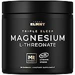 Triple Sleep Magnesium L-Threonate w. Apigenin, Theanine & Magtein Magnesium L Threonate - High Absorption Magnesium Supplement Capsules for Men and Women Magnesium Powder Pills