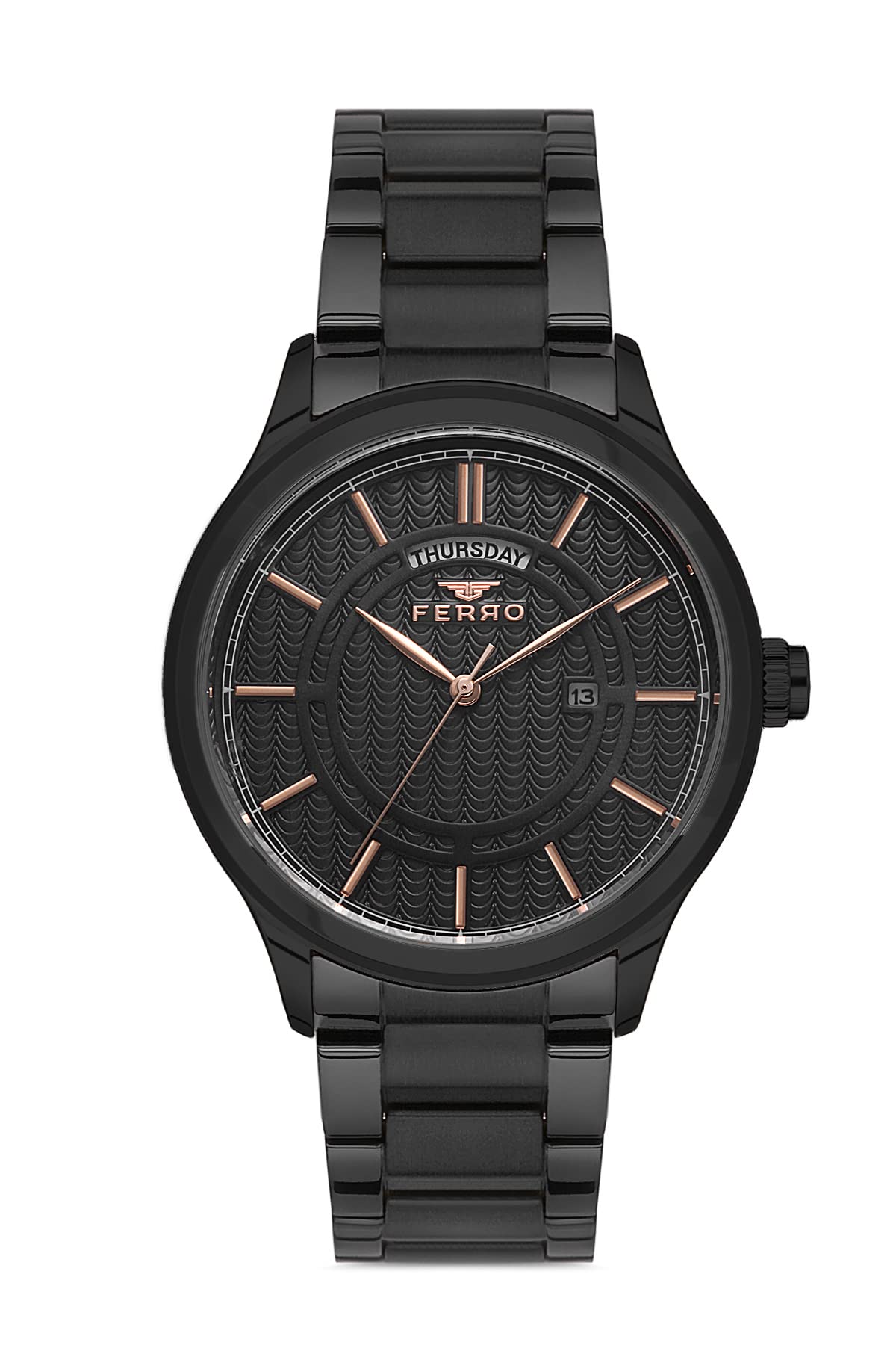 Ferro Analog Black Dial Mens Watch-F11159A-G (B09RWLRWGF) Amazon Price History, Amazon Price Tracker