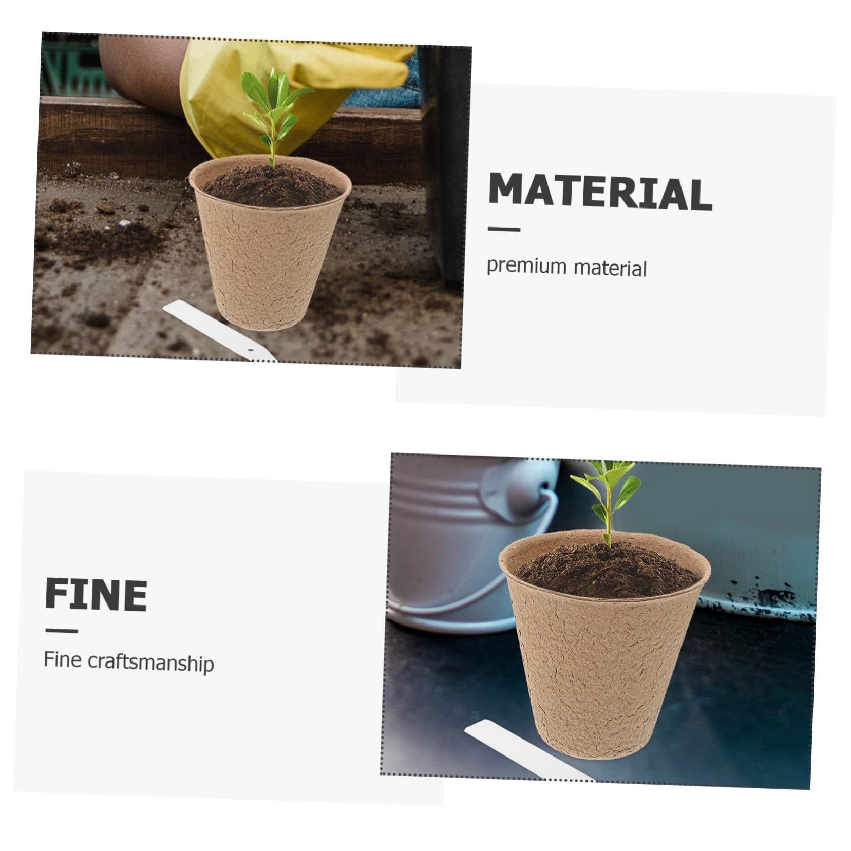 Sosoport Pot en pulpe pour semis 110 pcs repiquage Plantes Potager