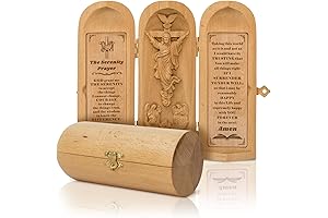 Amazing Grace Openable Wooden Cylinder Sculpture of Jesus Christ