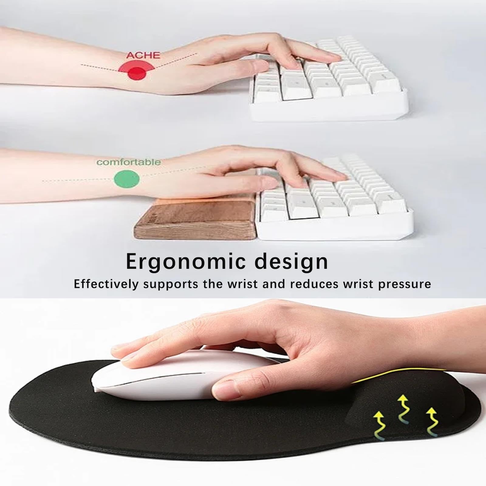 Reposamuñecas Teclado Reposamuñecas Ratón Set