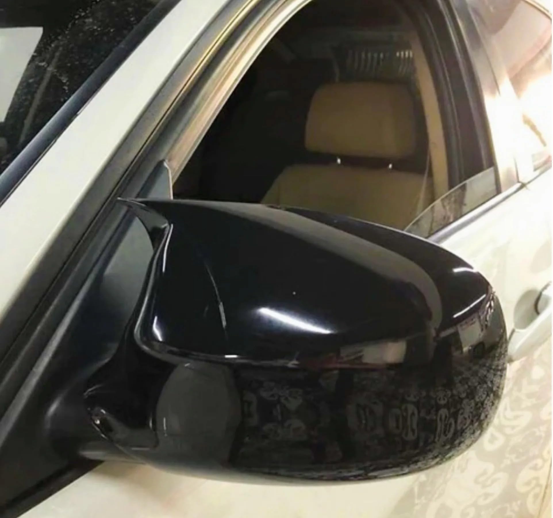 Coques Rétroviseurs Style Chauve-souris Pour Renault Clio 3 - Noir Piano, Accessoire Tuning Facile à Coller