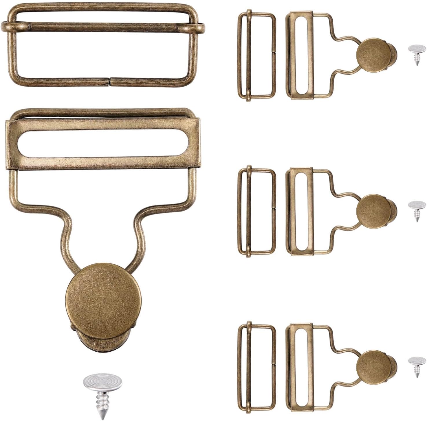 Healifty 4Pcs Overall Buckles Replacement Suspender Buckle