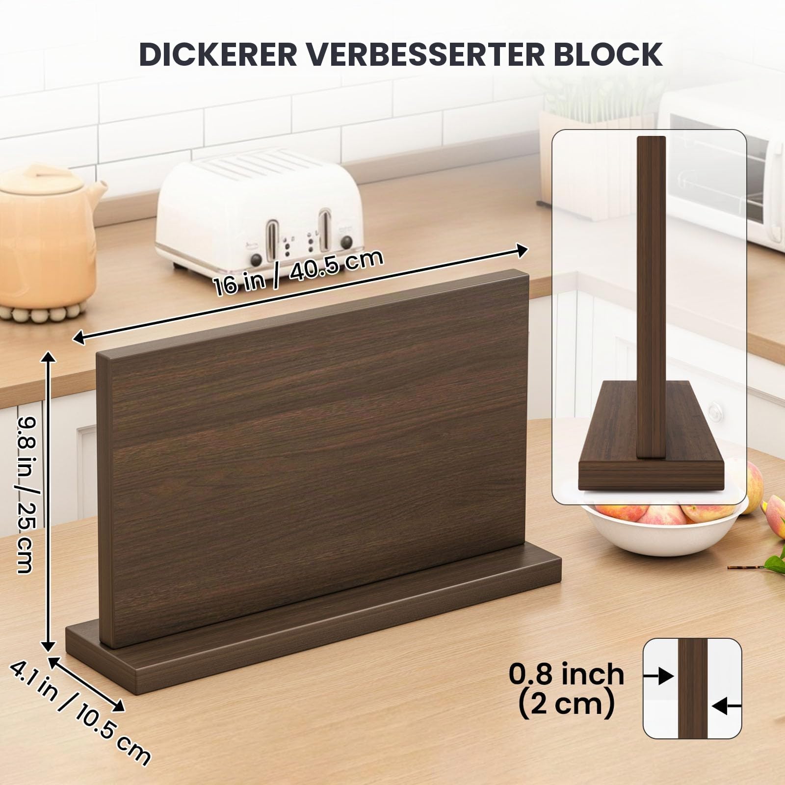 THMINS GroßEr Magnetischer Messerhalter, Magnetischer Messerblock