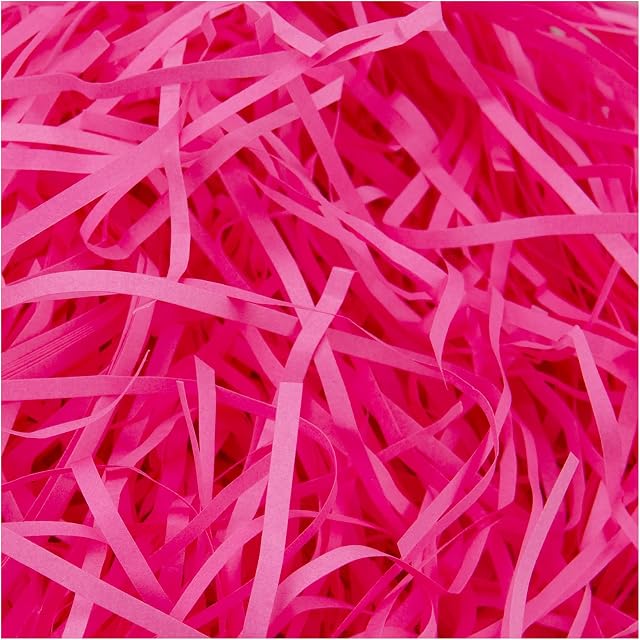 MAL Traders 200 Grams Shredded Tissue Paper is Ideal for Gift Box Filling, Hamper Filling, Basket Filler, Packaging Filler, Gift Packaging and Hampers Stuffing (Hot Pink)