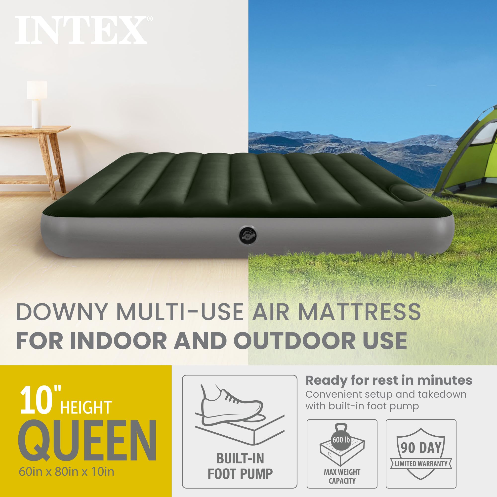 Intex Colchón Hinchable Unisex Downy