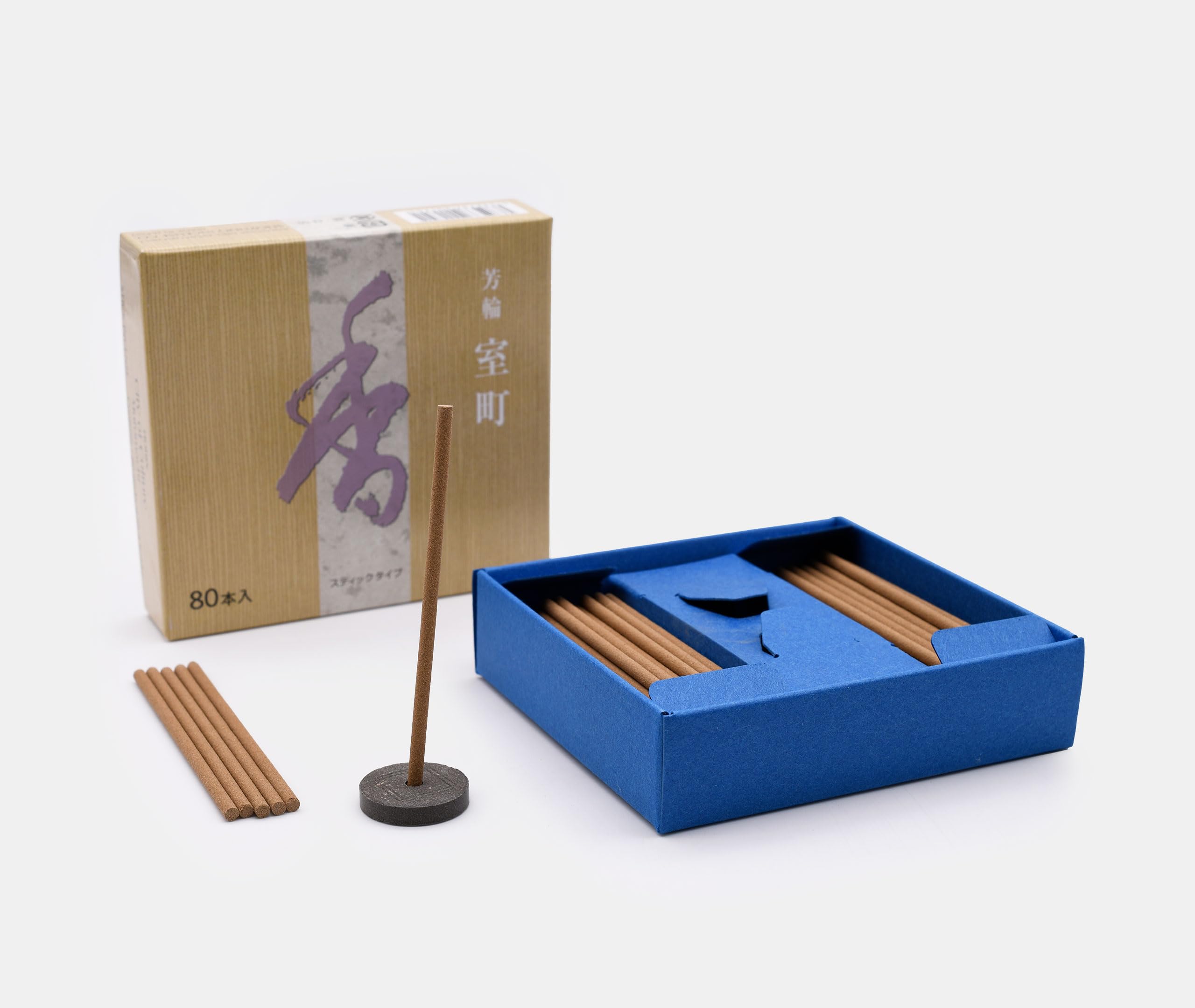 Zen Minded Shoyeido Horin Muro-Machi Muromachi, Kulturstadt, Japanisches Premium-Räucherstäbchen Aus Natürlichem Adlerholz – 80er-Set Für Meditation, Yoga Und Aromatherapie