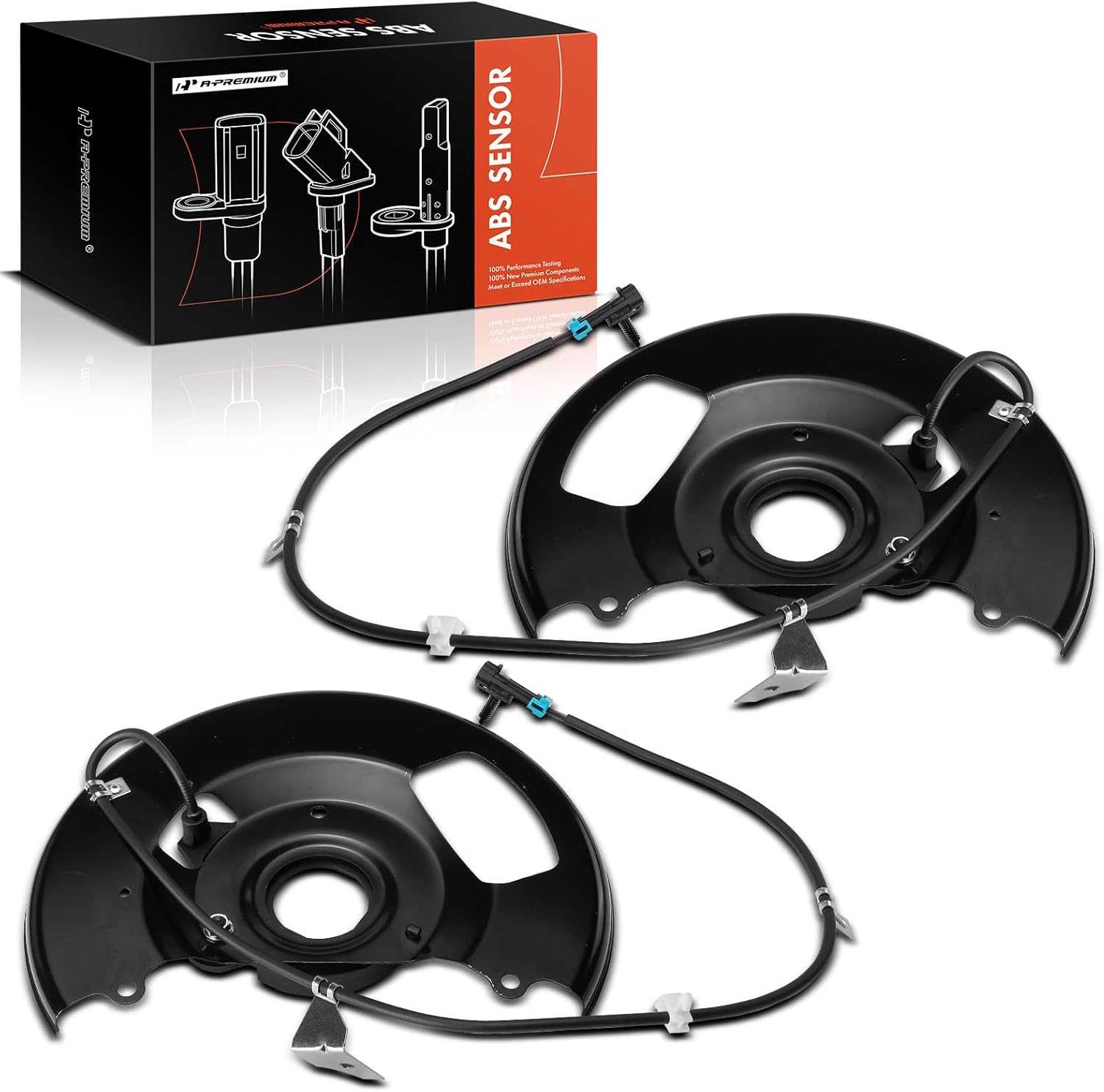 A-Premium Front Side ABS Wheel Speed Sensor Compatible with Chevrolet, GMC Models - Tahoe, Express 1500 2500, C1500 Suburban, C2500, C2500 Suburban, C3500, C3500HD, Yukon, Savana 1500 2500-2-PC Set