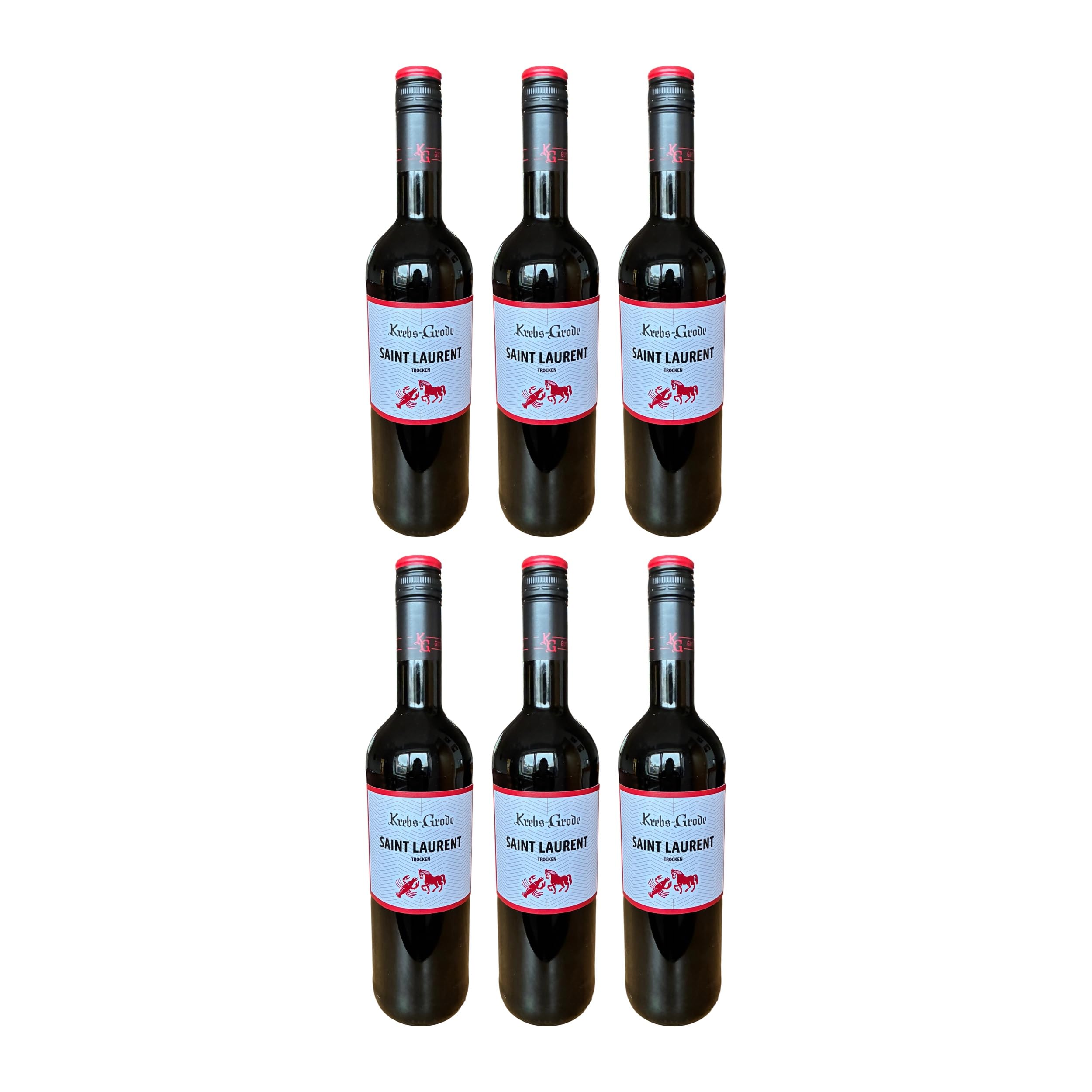 Krebs-Grode Saint Laurent Rotwein Rot trocken BIO Vegan Deutschland inkl. FeinWert E-Book (6 x 0.75)