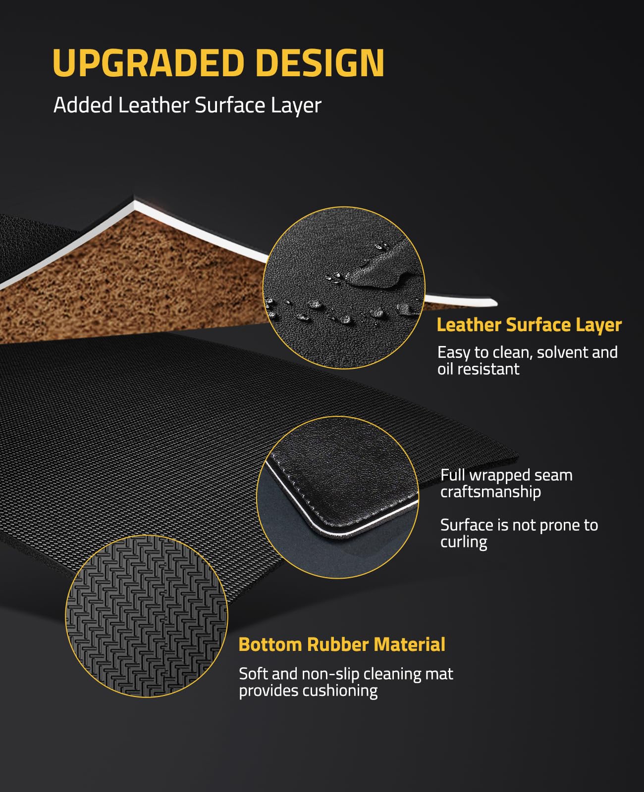 CVLIFE Bore Cleaner Set for .223 Cal 5.56 / 9mm/12GA, Gun Cleaning Kit incl. PU Leather Cleaning Mat, Clean Supplies 3x3 Patches, 6