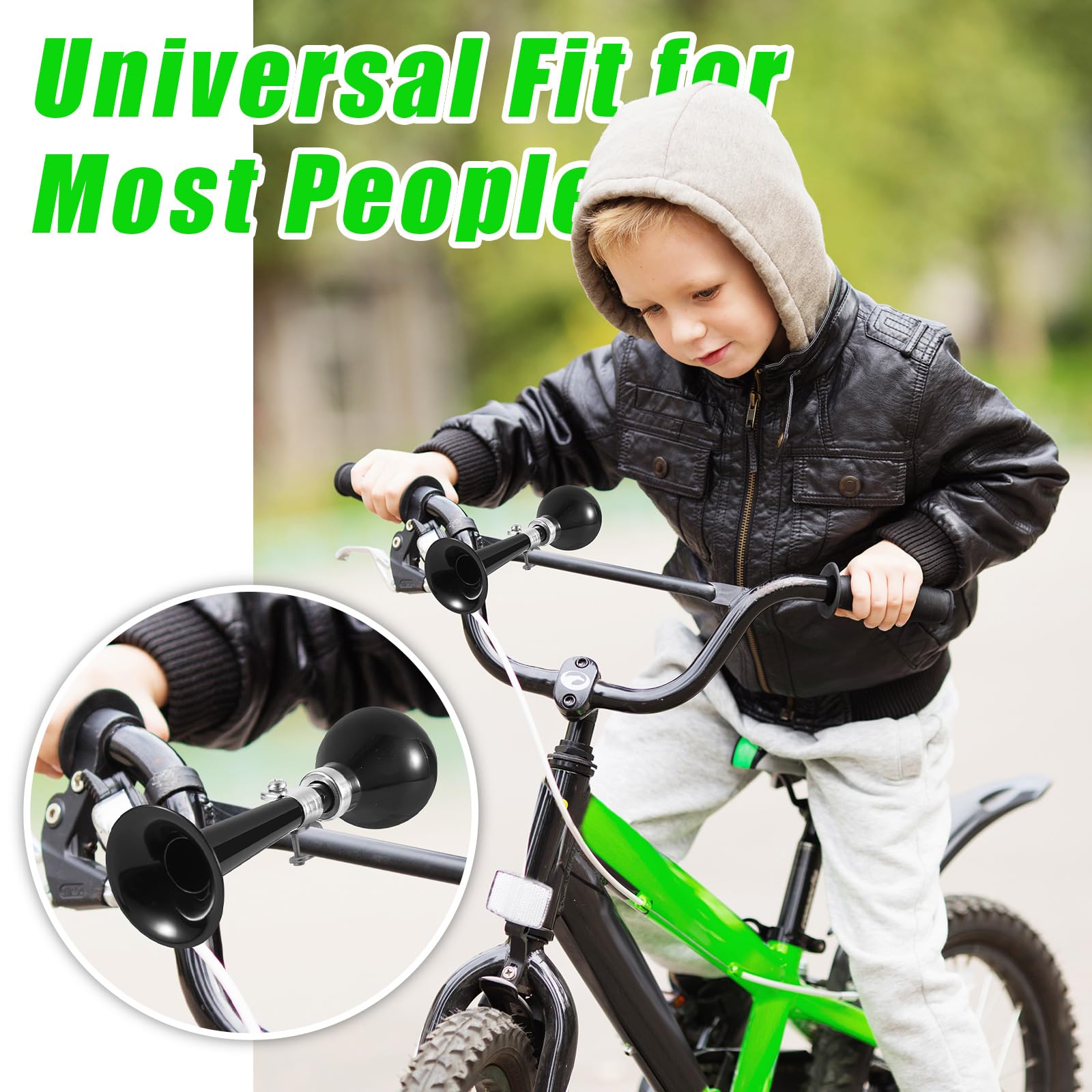 Datanly 12 Pcs Bike Horns for Kids and Adults 6 Assorted Colors Bicycle Horn with Rubber Squeeze Bulb for Cycling Scooter Golf Cart