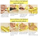 AMFIN® (Pack of 10) 18 Inch Heart Shaped Balloons - Gold Foil Heart Balloons for Decoration gallery image