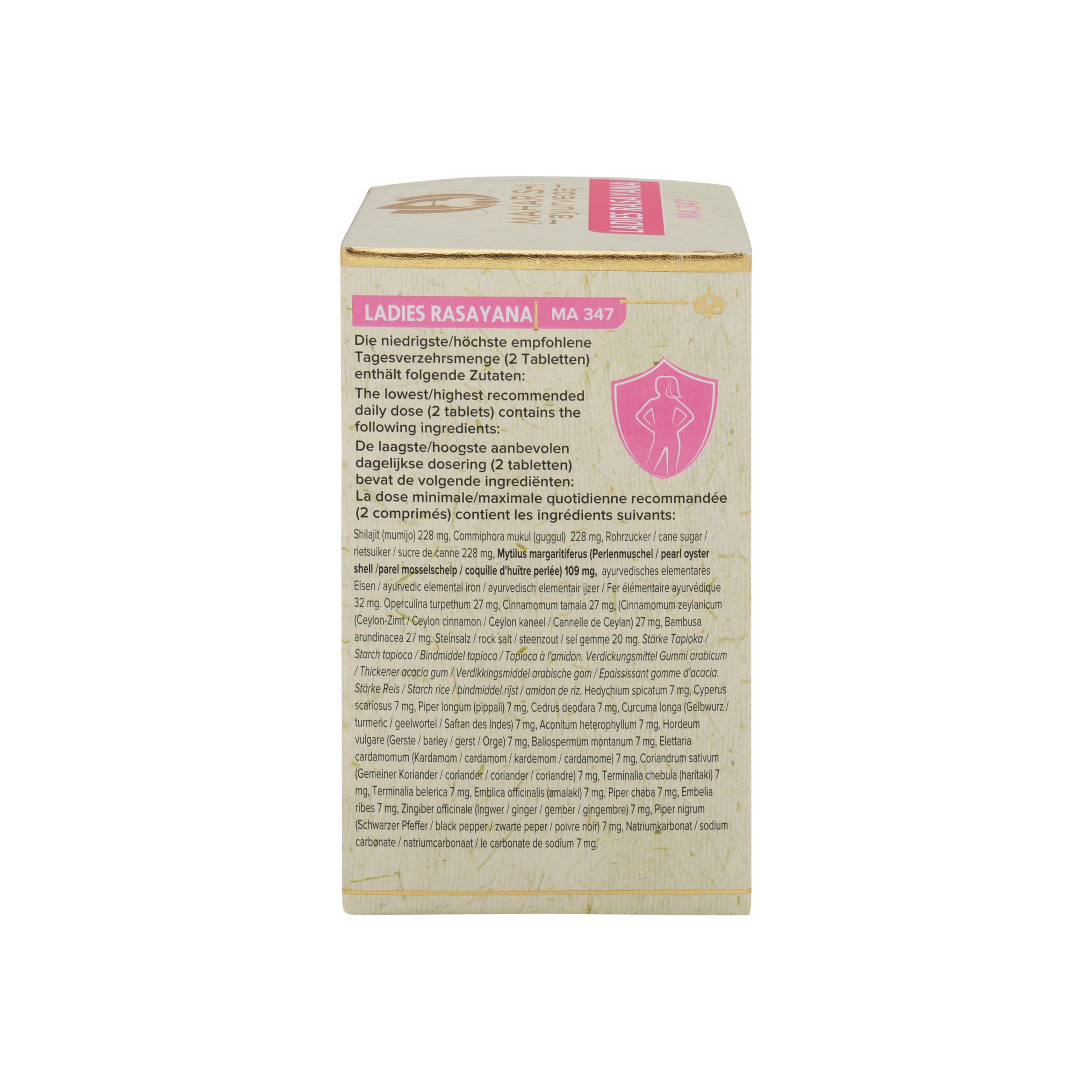 Maharishi Ayurveda Ladies Rasayana (für Frauen) | Nahrungsergänzungsmittel mit ausgewählten ayurvedischen Pflanzenteilen & Mineralien | Reich an Eisen | 60 Tabletten | 1 er Pack
