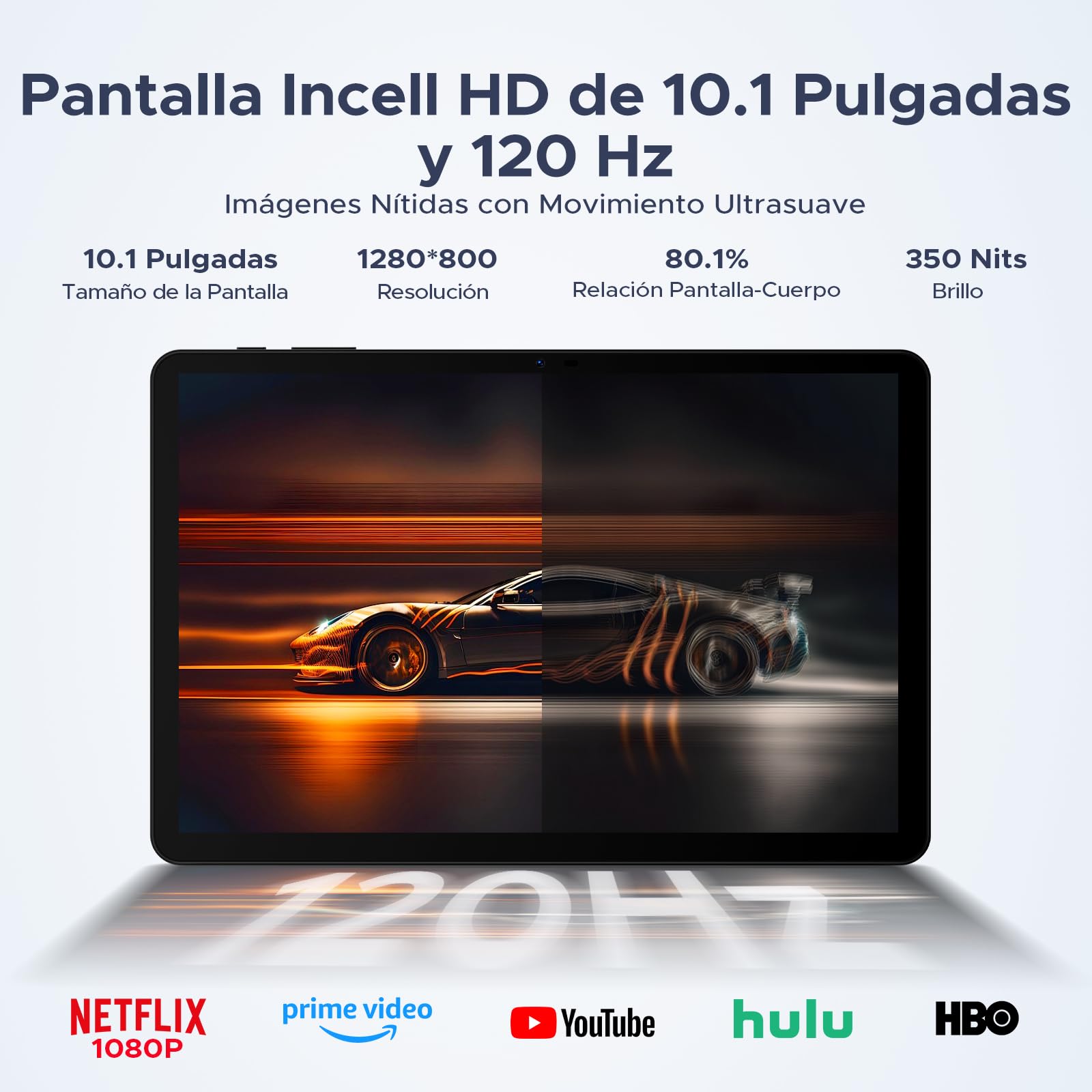 P10 Pro Tablet 10 Pulgadas, Tablets Android 16 con 120Hz Display, 8800mAh, 48GB+128GB/2TB, T7250 Octa-Core, Widevine L1, Gemini AI, 13MP+5MP, Auriculares 3.5mm, Tablet con Teclado y Lápiz, Negro