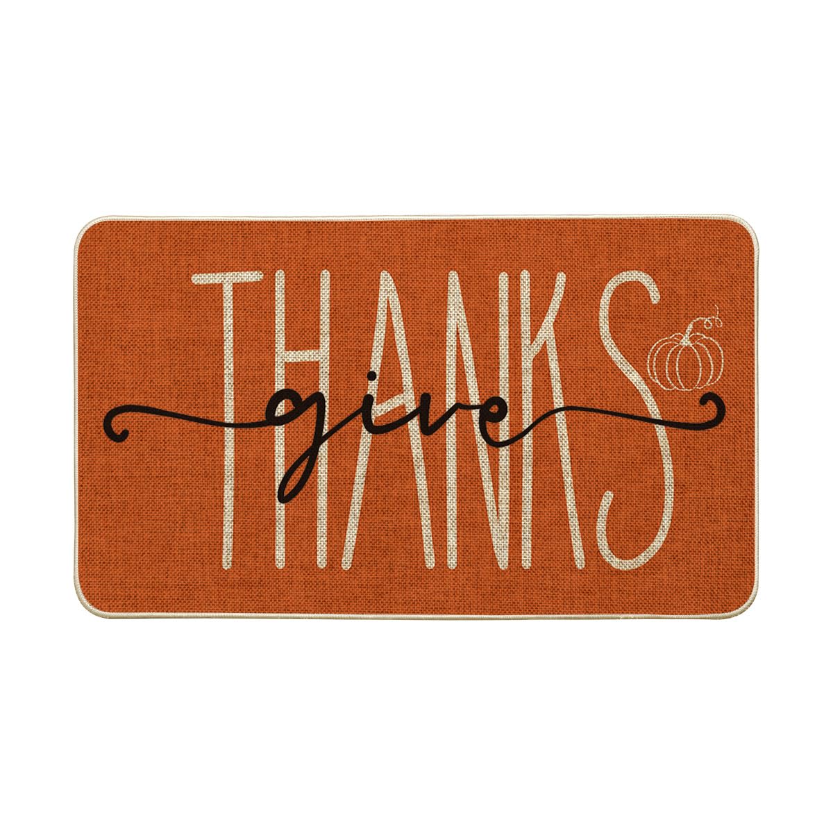 Artoid Mode Give Thanks Pumpkin Doormat