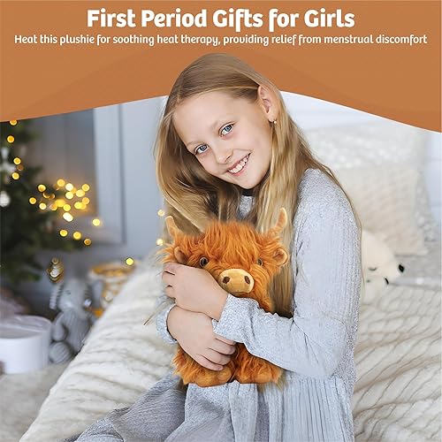 Miniatura 5 de Marysun Peluche de vaca de las Highlands para niños no apto para microondas marrón regalo para niñas y niños