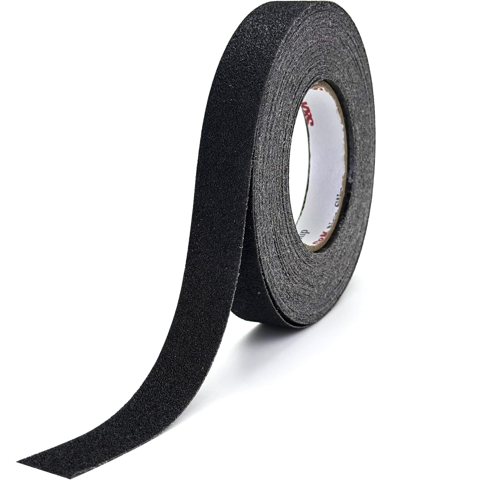 S&X Anti Slip Tape 1 Inch x 60 FT Roll, Black, Grit 60, Extended Length Non-Slip Skid Grip Tape for Outdoor Stair Treads, Wooden Steps & Exterior Grips – Waterproof, Long-Lasting Tread Strips