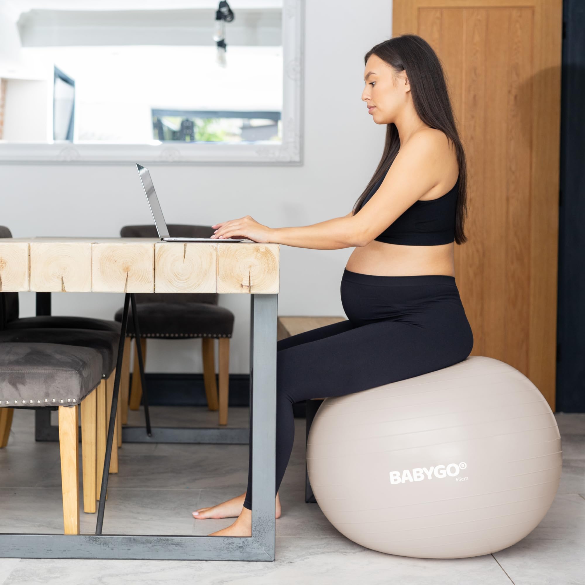 BABYGO Kulka urodzinowa 65 cm płatki owsiane + elektryczna pompa nowa