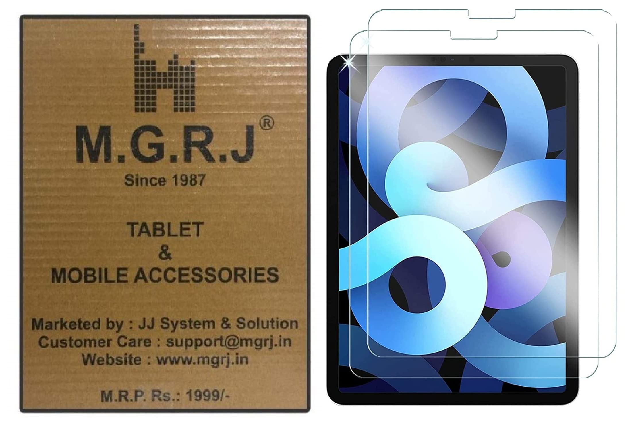 M.G.R.J® Tempered Glass Screen Protector Compatible for Apple iPad Air 5 (5th Gen) / iPad Pro 11 inch (2021) (3rd Gen) / iPad Air 4/2018 / 2020 (Pack of 2) (B08QDV8GTF) Amazon Price History, Amazon Price Tracker