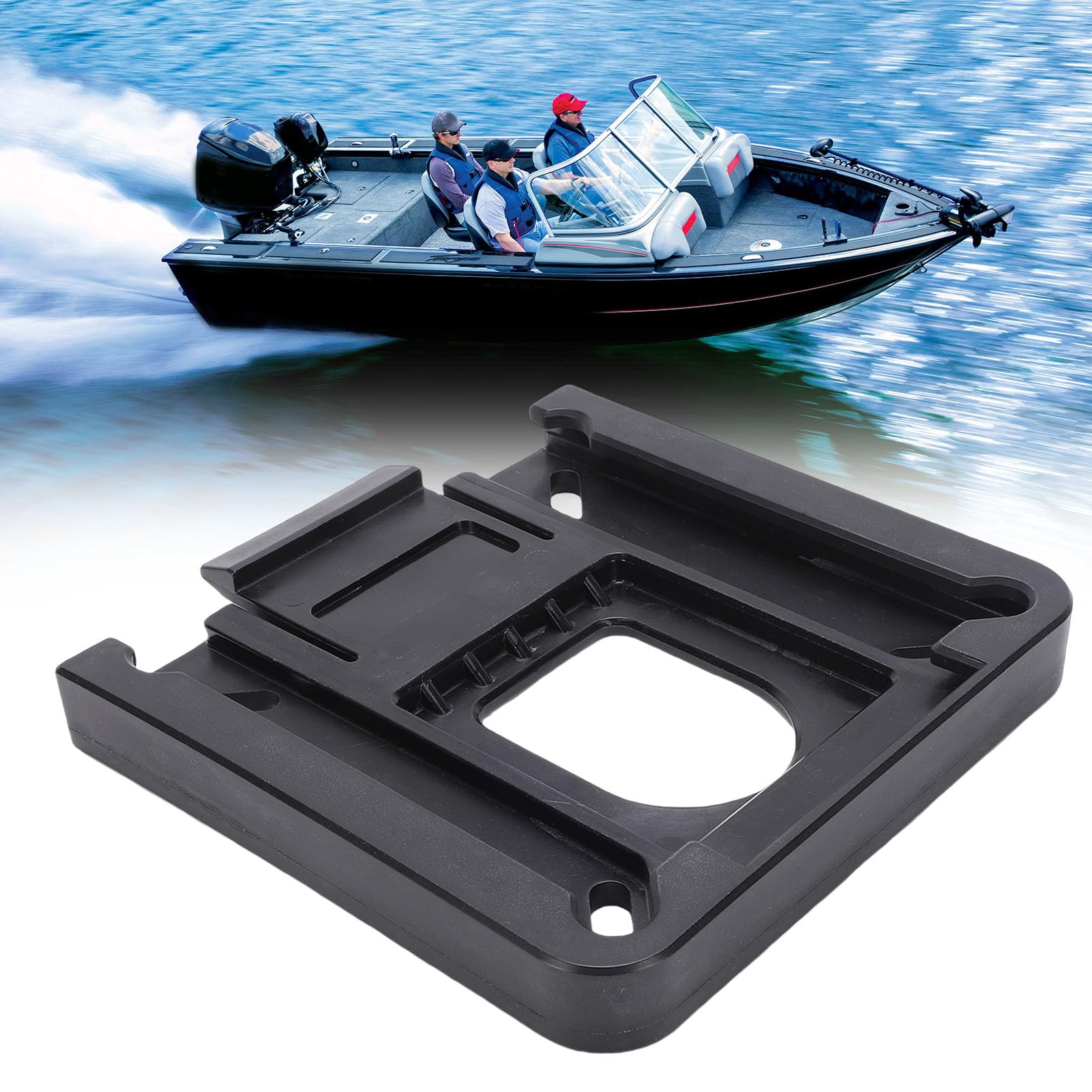 Garsent Bootssitz-Schnellspanner-Halterung, 17,8 X 17,8 cm, Abnehmbare Sitzbasis für Schnellboote, Yachten, Pontonboote, Robuste Marine-Sitzhalterung aus ABS-Kunststoff mit Einfacher Installation