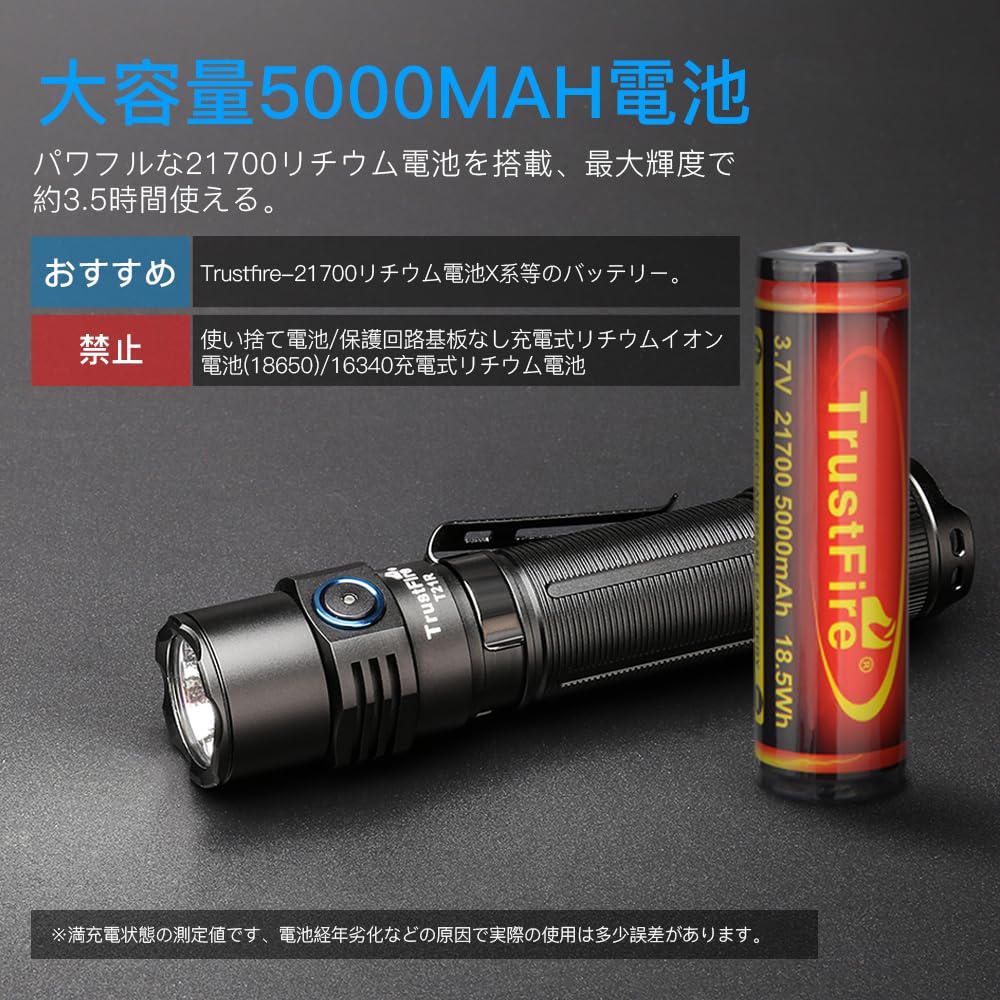 Amazon.co.jp: TrustFire 懐中電灯 強力 ledライト フラッシュライト