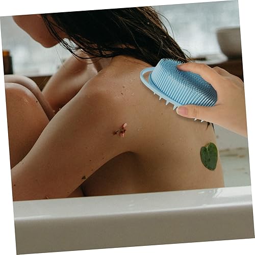 Miniatura 9 de Vaguelly Sensory Brush with Soft Silicone Bristles for Bath Dual Sided Body Scrubber with Hanging Hook Gentle Exfoliating and Sensory Training Safe