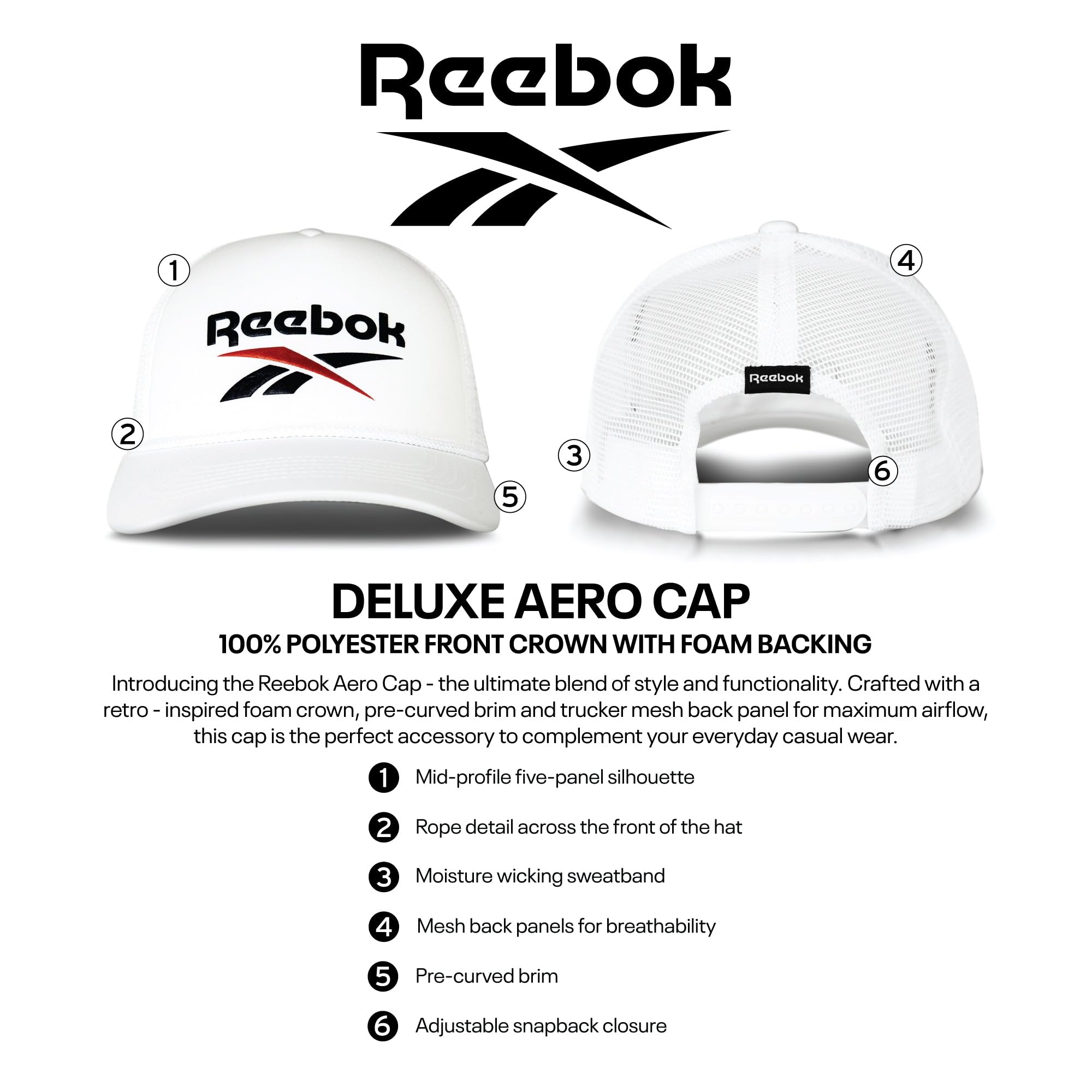 Reebok Casquette Aero - Casquette de Baseball - Mixte