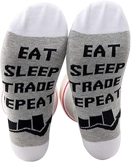 PXTIDY Trading Trader Gift Eat Sleep Trade Repeat Socks Market Cryptocurrency Trading Forex Gift Trading Crew Socks