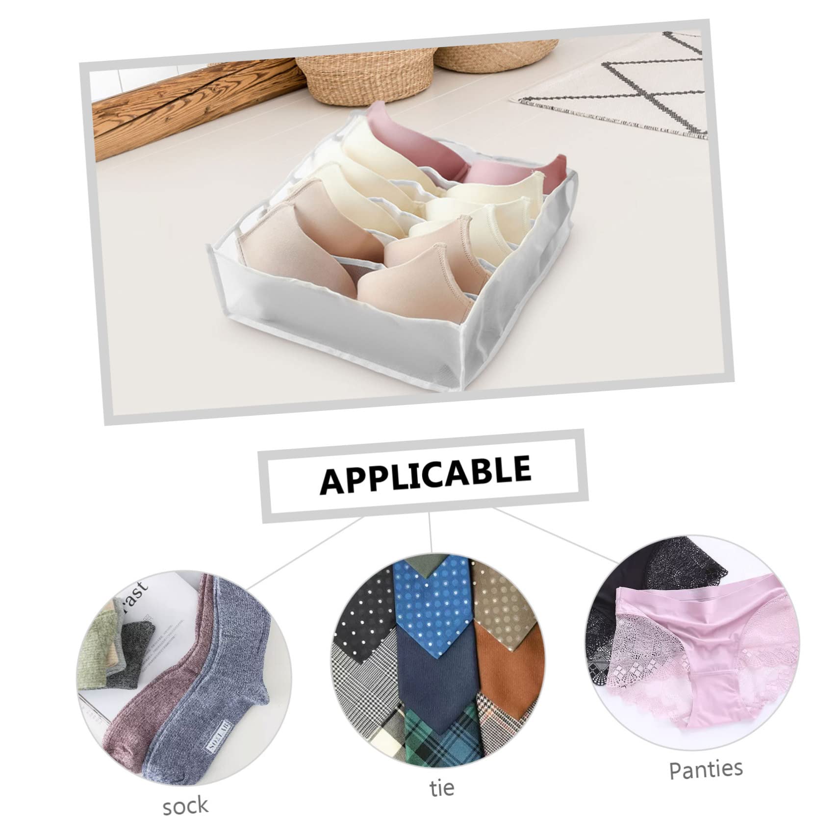 Cabilock Organizador De Cajones Plegable Para Ropa Interior Sujetadores Y Calcetines 6 Unidades