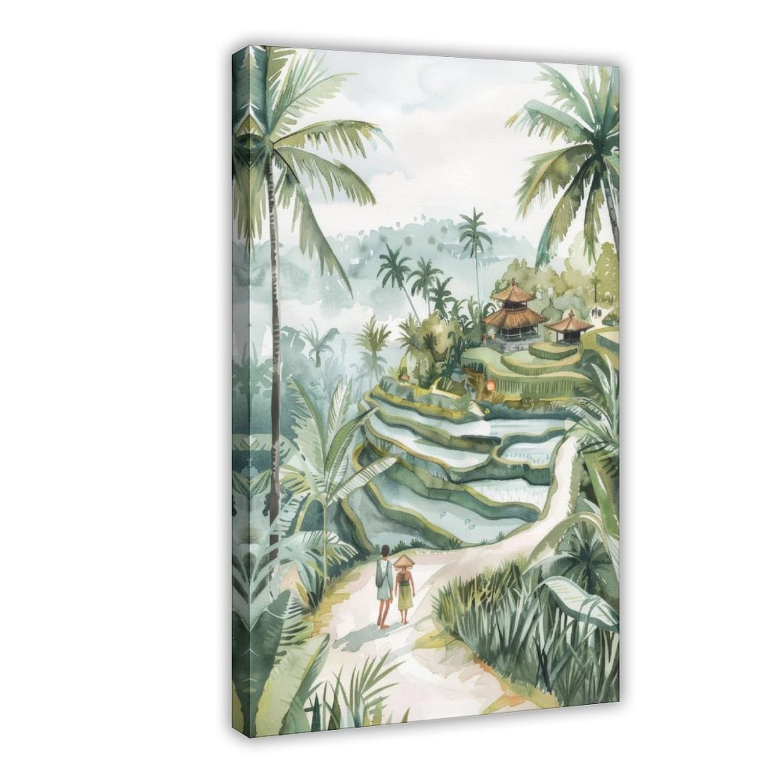 Nffbgfd Cozy Bali Indonesia Art Print Canvas Poster Bedroom Decor Landscape Decor Gift 16X24inch(40X60cm)
