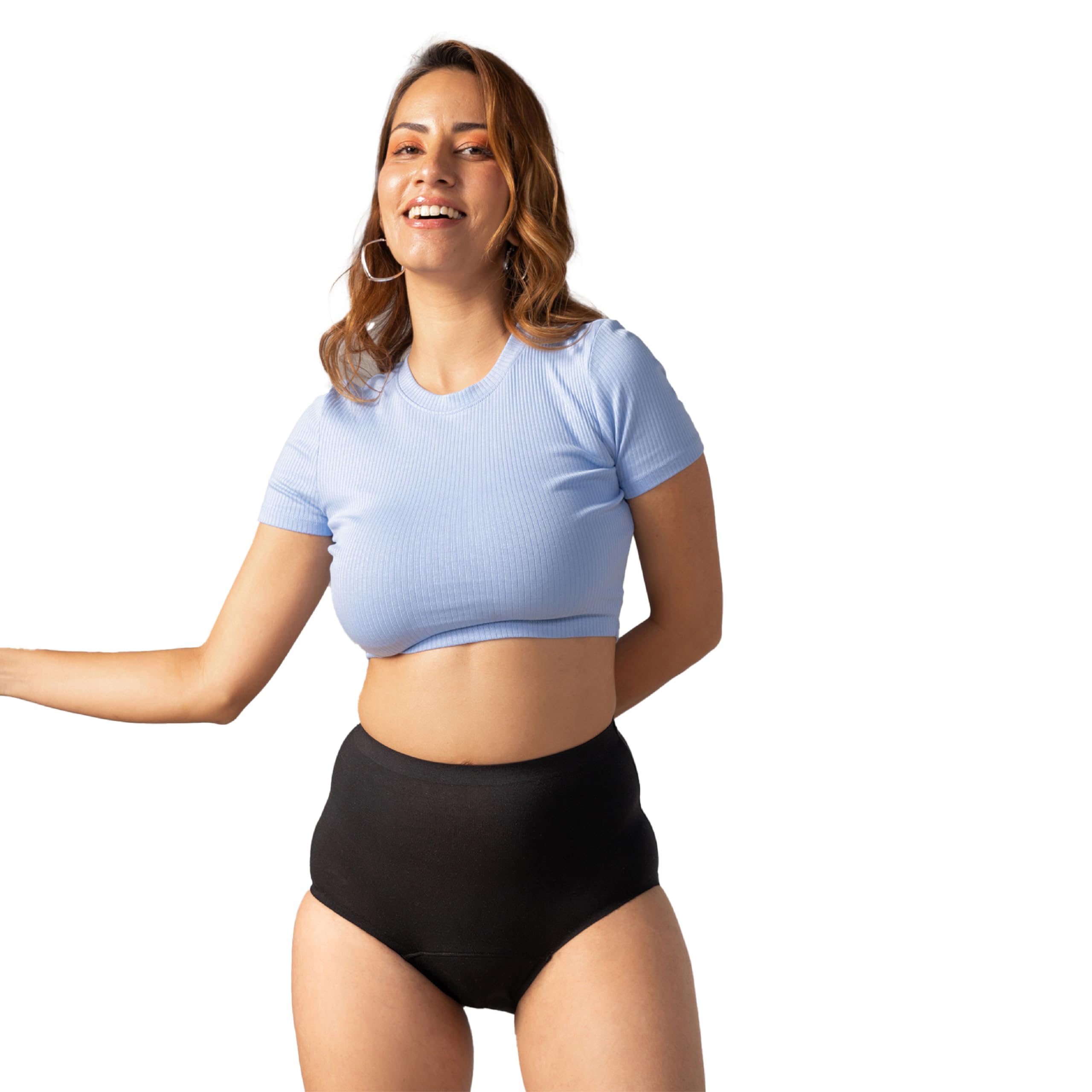 Mahina Oh So Soft Period Panty for Women & Girls | Modal | Black | High-Rise | Super Heavy Flow Type | Reusable | Leak-Proof | No Pads | Comfy & Super Absorbent | Stain & Rash-Free | Pack of 1