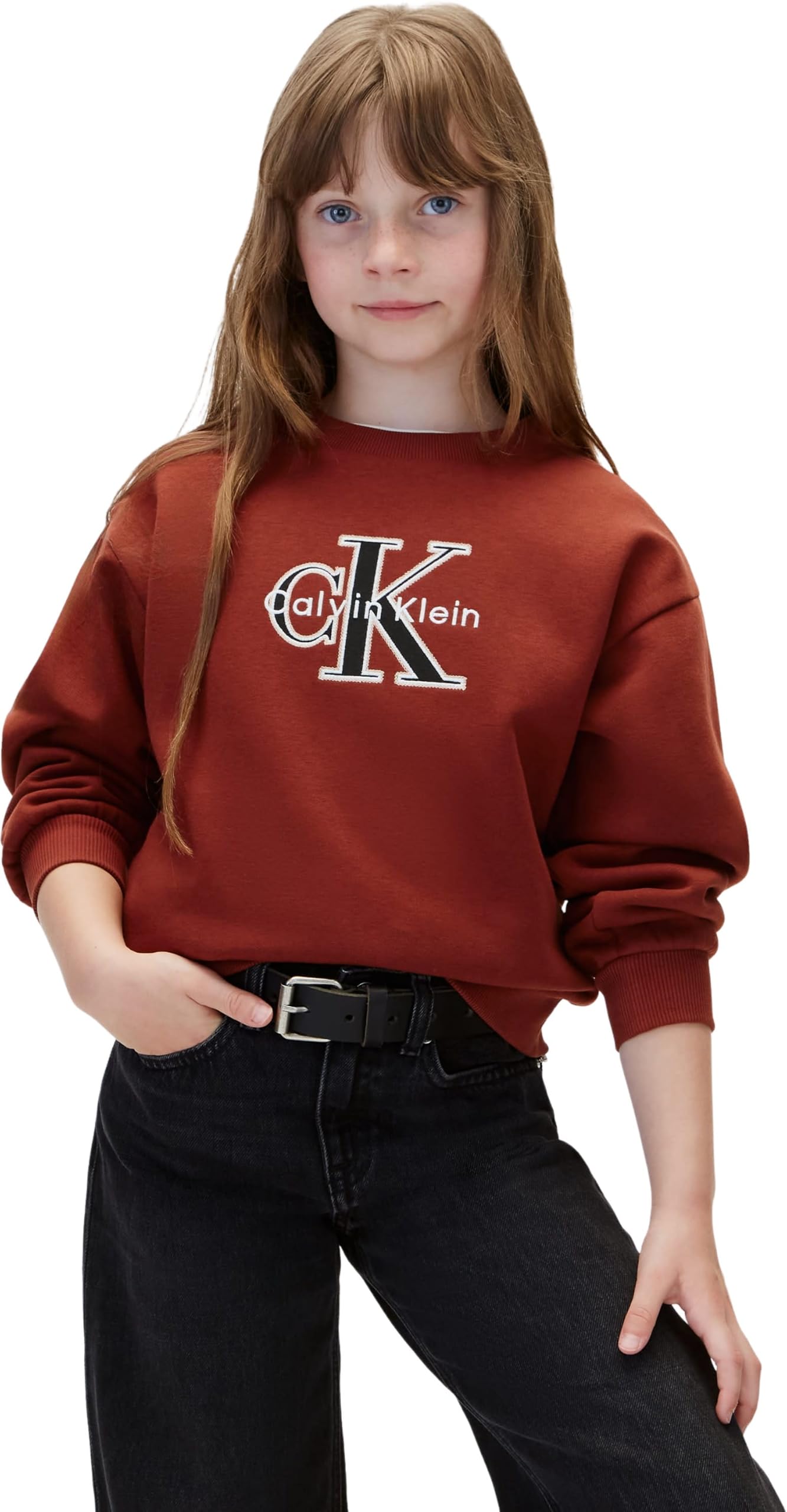 Calvin Klein Seasonal Monologo Cn Sweatshirt Lvckfjb41g Sudadera sin Botones Niñas