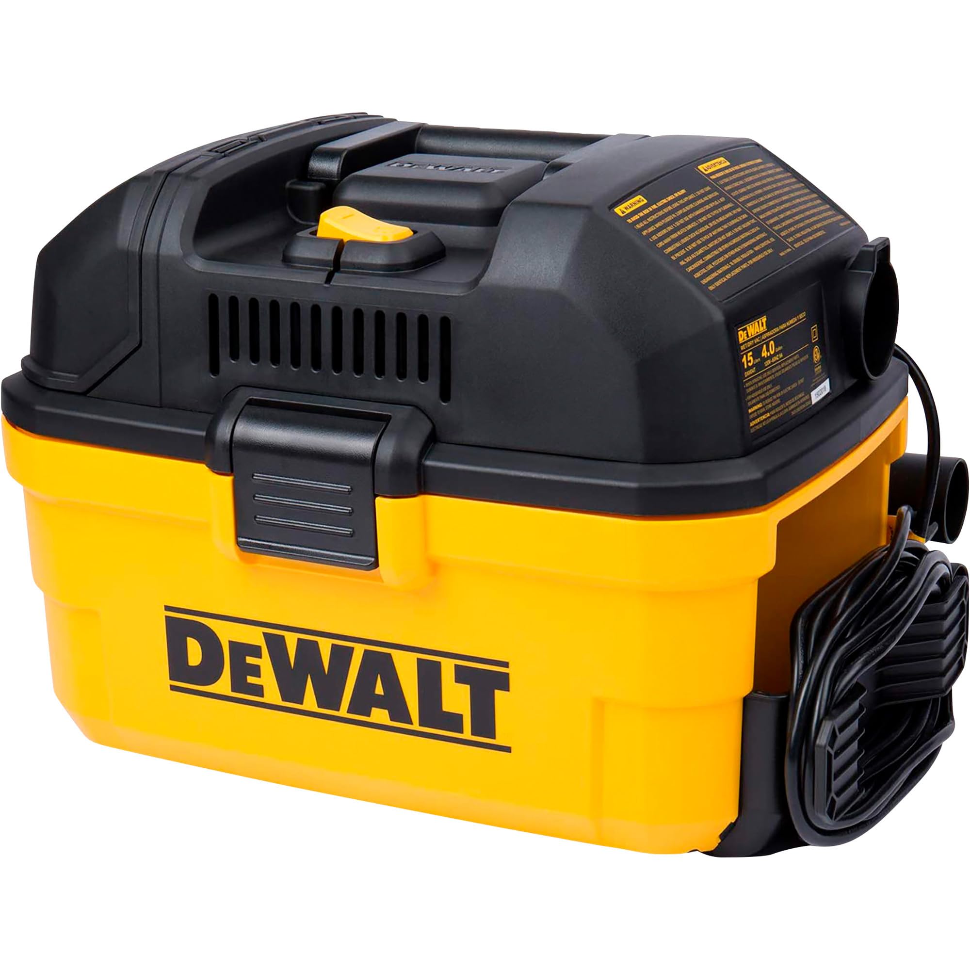 DEWALT DXV04T 4 gallon toolbox wet dry vacuum in yellow